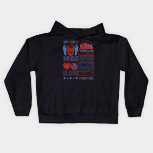 Detroit Techno - Techno Music - Techno Merch Kids Hoodie